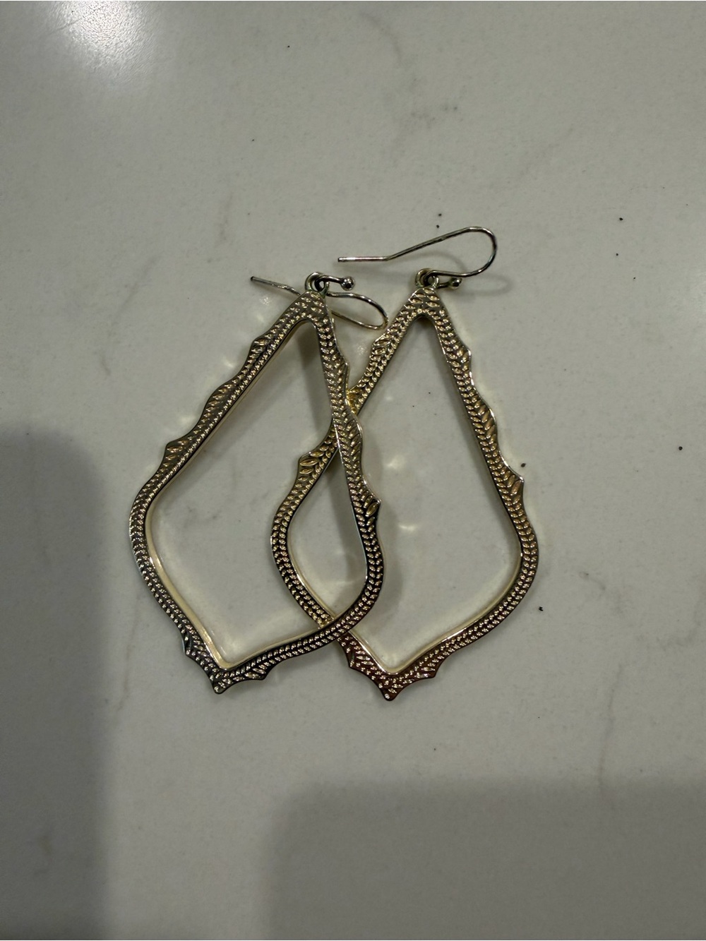 Kendra Scott Earrings Teardrop Sophee Texture Gold Drop Earrings